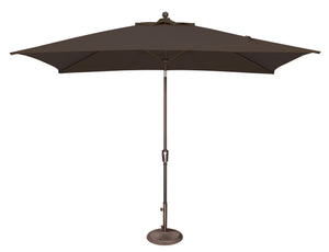 Simply Shade - Treasure Garden Catalina 6.6' x 10' Rectangle Push Button Tilt in Solefin Fabric Black / Bronze  6.6' x 10' Rectangle