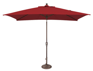 Simply Shade - Treasure Garden Catalina 6.6' x 10' Rectangle Push Button Tilt in Solefin Fabric Really Red / Bronze  6.6' x 10' Rectangle