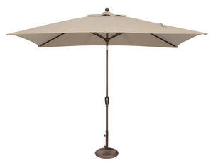 Simply Shade - Treasure Garden Catalina 6.6' x 10' Rectangle Push Button Tilt in Solefin Fabric Beige / Bronze  6.6' x 10' Rectangle