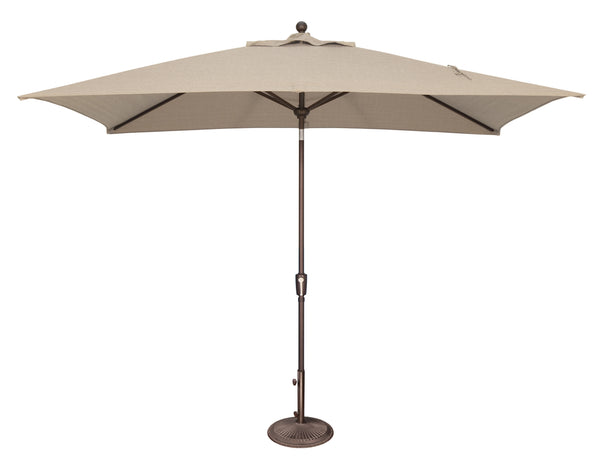 Simply Shade - Treasure Garden Catalina 6.6' x 10' Rectangle Push Button Tilt in Solefin Fabric Beige / Bronze  6.6' x 10' Rectangle