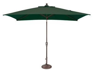 Simply Shade - Treasure Garden Catalina 6.6' x 10' Rectangle Push Button Tilt in Solefin Fabric Forest Green / Bronze  6.6' x 10' Rectangle