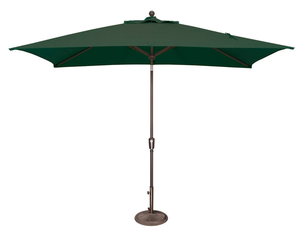 Simply Shade - Treasure Garden Catalina 6.6' x 10' Rectangle Push Button Tilt in Solefin Fabric Forest Green / Bronze  6.6' x 10' Rectangle