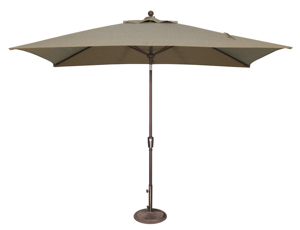 Simply Shade - Treasure Garden Catalina 6.6' x 10' Rectangle Push Button Tilt in Solefin Fabric Taupe / Bronze  6.6' x 10' Rectangle