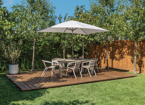 Simply Shade - Treasure Garden Catalina 6.6' x 10' Rectangle Push Button Tilt in Sunbrella Fabric Ginkgo / Bronze  6.6' x 10' Rectangle