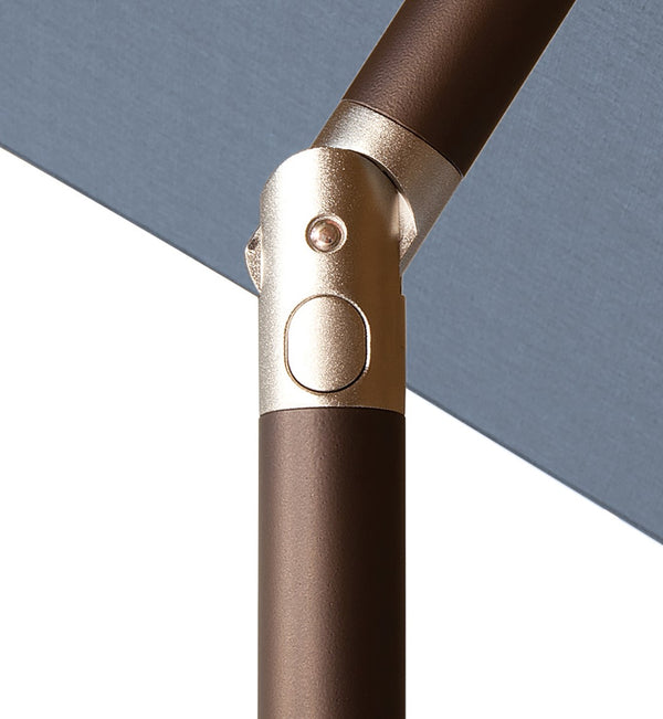 Simply Shade - Treasure Garden Catalina 6.6' x 10' Rectangle Push Button Tilt in Solefin Fabric Taupe / Bronze  6.6' x 10' Rectangle