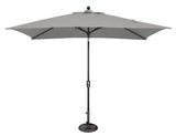 Simply Shade - Treasure Garden Catalina 6.6' x 10' Rectangle Push Button Tilt in Sunbrella Fabric Cast Silver / Black  6.6' x 10' Rectangle