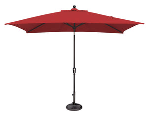 Simply Shade - Treasure Garden Catalina 6.6' x 10' Rectangle Push Button Tilt in Sunbrella Fabric Jockey Red / Black  6.6' x 10' Rectangle