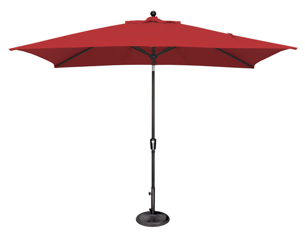 Simply Shade - Treasure Garden Catalina 6.6' x 10' Rectangle Push Button Tilt in Sunbrella Fabric Jockey Red / Black  6.6' x 10' Rectangle