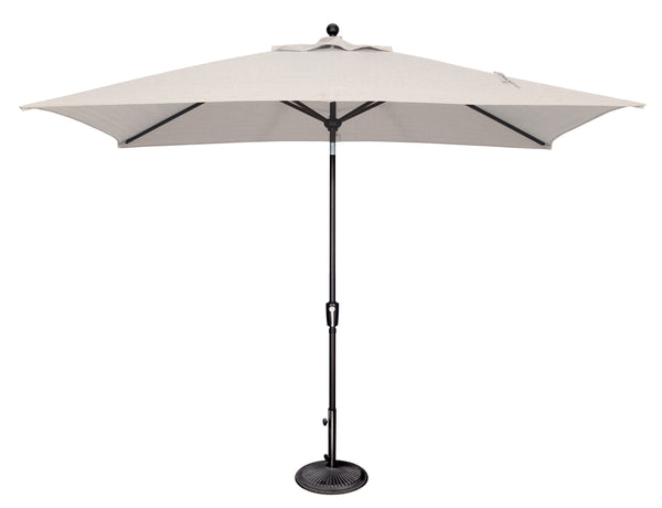 Simply Shade - Treasure Garden Catalina 6.6' x 10' Rectangle Push Button Tilt in Sunbrella Fabric Natural / Black  6.6' x 10' Rectangle