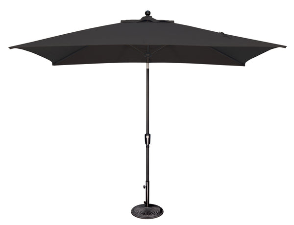 Simply Shade - Treasure Garden Catalina 6.6' x 10' Rectangle Push Button Tilt in Sunbrella Fabric Black / Black  6.6' x 10' Rectangle