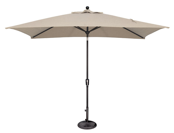 Simply Shade - Treasure Garden Catalina 6.6' x 10' Rectangle Push Button Tilt in Sunbrella Fabric Antique Beige / Black  6.6' x 10' Rectangle