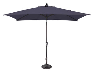 Simply Shade - Treasure Garden Catalina 6.6' x 10' Rectangle Push Button Tilt in Sunbrella Fabric Navy / Black  6.6' x 10' Rectangle