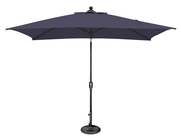 Simply Shade - Treasure Garden Catalina 6.6' x 10' Rectangle Push Button Tilt in Sunbrella Fabric Navy / Black  6.6' x 10' Rectangle