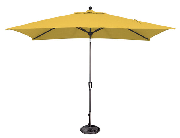 Simply Shade - Treasure Garden Catalina 6.6' x 10' Rectangle Push Button Tilt in Solefin Fabric Lemon / Black  6.6' x 10' Rectangle
