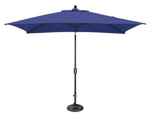 Simply Shade - Treasure Garden Catalina 6.6' x 10' Rectangle Push Button Tilt in Solefin Fabric Blue Sky / Black  6.6' x 10' Rectangle