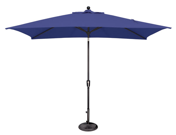 Simply Shade - Treasure Garden Catalina 6.6' x 10' Rectangle Push Button Tilt in Solefin Fabric Blue Sky / Black  6.6' x 10' Rectangle