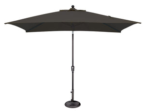 Simply Shade - Treasure Garden Catalina 6.6' x 10' Rectangle Push Button Tilt in Solefin Fabric Black / Black  6.6' x 10' Rectangle
