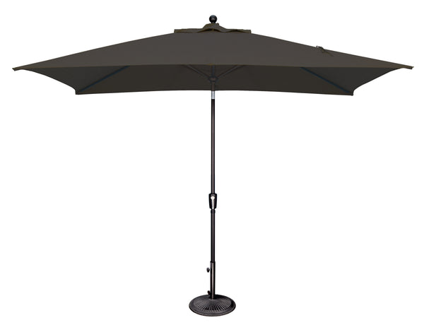 Simply Shade - Treasure Garden Catalina 6.6' x 10' Rectangle Push Button Tilt in Solefin Fabric Black / Black  6.6' x 10' Rectangle