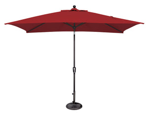 Simply Shade - Treasure Garden Catalina 6.6' x 10' Rectangle Push Button Tilt in Solefin Fabric Really Red / Black  6.6' x 10' Rectangle