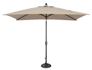 Simply Shade - Treasure Garden Catalina 6.6' x 10' Rectangle Push Button Tilt in Solefin Fabric Beige / Black  6.6' x 10' Rectangle