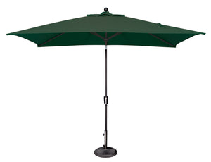 Simply Shade - Treasure Garden Catalina 6.6' x 10' Rectangle Push Button Tilt in Solefin Fabric Forest Green / Black  6.6' x 10' Rectangle