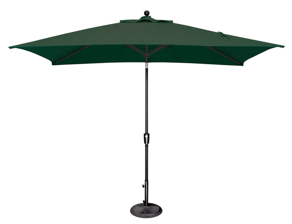 Simply Shade - Treasure Garden Catalina 6.6' x 10' Rectangle Push Button Tilt in Solefin Fabric Forest Green / Black  6.6' x 10' Rectangle