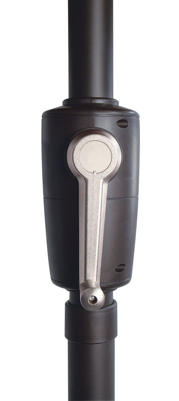 Simply Shade - Treasure Garden Catalina 6.6' x 10' Rectangle Push Button Tilt in Solefin Fabric Taupe / Black  6.6' x 10' Rectangle