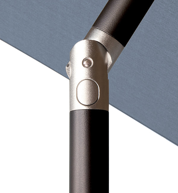 Simply Shade - Treasure Garden Catalina 6.6' x 10' Rectangle Push Button Tilt in Sunbrella Fabric Cast Silver / Black  6.6' x 10' Rectangle