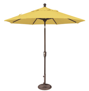 Simply Shade - Treasure Garden Catalina 7.5' Octagon Push Button Tilt in Solefin Fabric Lemon / Bronze  7.5' Octagon