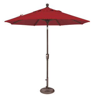 Simply Shade - Treasure Garden Catalina 7.5' Octagon Push Button Tilt in Solefin Fabric Really Red / Bronze  7.5' Octagon
