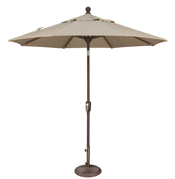 Simply Shade - Treasure Garden Catalina 7.5' Octagon Push Button Tilt in Solefin Fabric Beige / Bronze  7.5' Octagon