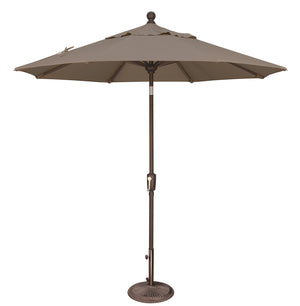 Simply Shade - Treasure Garden Catalina 7.5' Octagon Push Button Tilt in Solefin Fabric Taupe / Bronze  7.5' Octagon