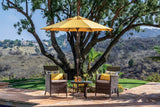 Simply Shade - Treasure Garden Catalina 7.5' Octagon Push Button Tilt in Sunbrella Fabric Ginkgo / Bronze  7.5' Octagon