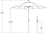 Simply Shade - Treasure Garden Catalina 7.5' Octagon Push Button Tilt in Sunbrella Fabric Ginkgo / Bronze  7.5' Octagon