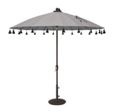 Simply Shade - Treasure Garden Isabela 8.5' Round Auto Tilt in Sunbrella Fabric Cast Silver / Black 8.5' Round