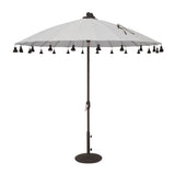 Simply Shade - Treasure Garden Isabela 8.5' Round Auto Tilt in Sunbrella Fabric Natural / Black 8.5' Round