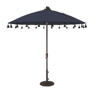 Simply Shade - Treasure Garden Isabela 8.5' Round Auto Tilt in Sunbrella Fabric Navy / Black 8.5' Round