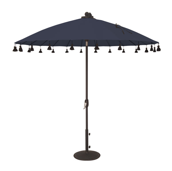 Simply Shade - Treasure Garden Isabela 8.5' Round Auto Tilt in Sunbrella Fabric Navy / Black 8.5' Round