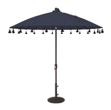 Simply Shade - Treasure Garden Isabela 8.5' Round Auto Tilt in Sunbrella Fabric Navy / Black 8.5' Round