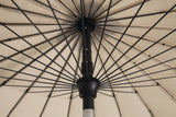 Simply Shade - Treasure Garden Isabela 8.5' Round Auto Tilt in Sunbrella Fabric Ginkgo / Black 8.5' Round