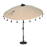 Simply Shade - Treasure Garden Isabela 8.5' Round Auto Tilt in Sunbrella Fabric Ginkgo / Black 8.5' Round