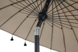 Simply Shade - Treasure Garden Isabela 8.5' Round Auto Tilt in Sunbrella Fabric Ginkgo / Black 8.5' Round