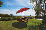 Simply Shade - Treasure Garden Isabela 8.5' Round Auto Tilt in Sunbrella Fabric Ginkgo / Black 8.5' Round