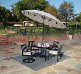 Simply Shade - Treasure Garden Isabela 8.5' Round Auto Tilt in Sunbrella Fabric Ginkgo / Black 8.5' Round