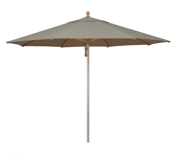 Simply Shade - Treasure Garden Ibiza 11' Wood / Aluminum in Sunbrella Fabric Cast Silver / Silver Anodized / Hardwood 11' Octagon