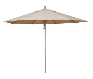 Simply Shade - Treasure Garden Ibiza 11' Wood / Aluminum in Solefin Fabric Beige / Silver Anodized / Hardwood 11' Octagon