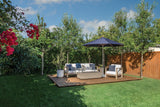 Simply Shade - Treasure Garden Ibiza 11' Wood / Aluminum in Sunbrella Fabric Cast Ocean / Silver Anodized / Hardwood 11' Octagon