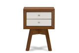 Warwick Two-tone Walnut and White Modern Accent Table and Nightstand