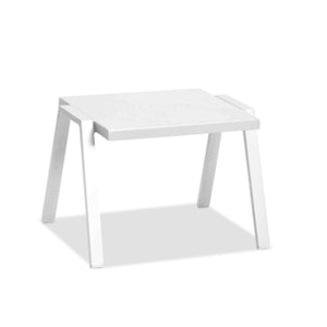 Rio Indoor/Outdoor Side Table Aluminium Powdercoating Finish Matte White Pt10235