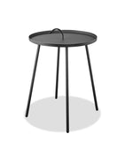 Jett Indoor/Outdoor Steel Side Table With E-Coating And Powdercoating Finished, Handle On Table ...